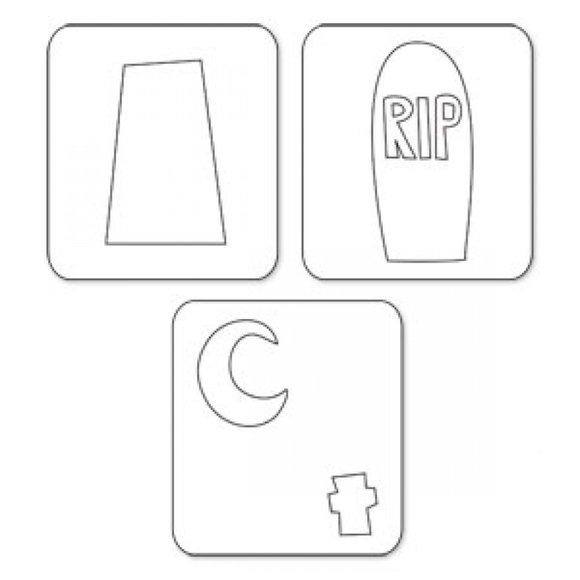 Sizzix Halloween theme sizzlits sets (Graveyard, Little Pumpkin) - Picture 6 of 8